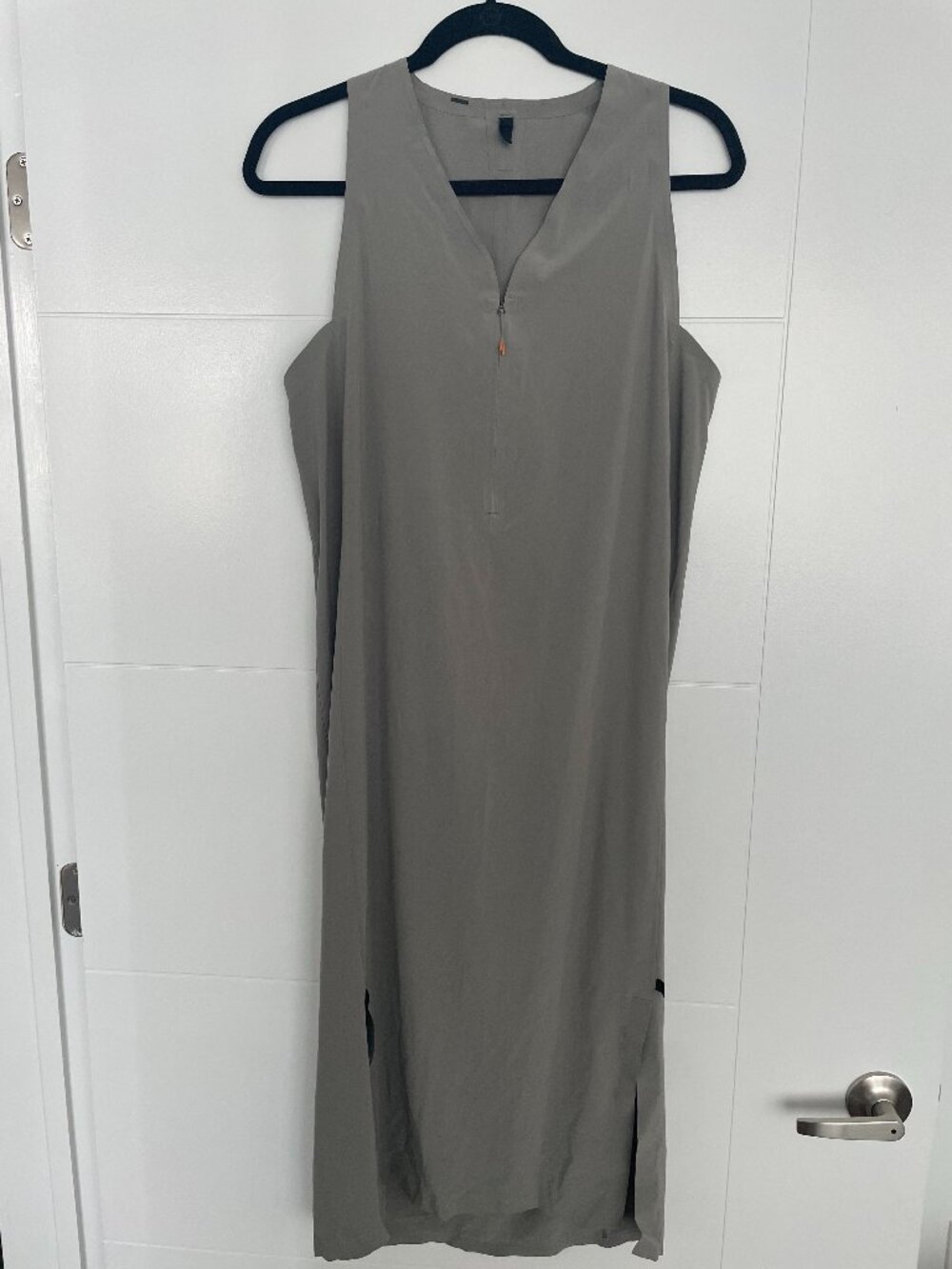 Lululemon Dress - Womens Gray Lab Sarala Midi Lightweight V Neck